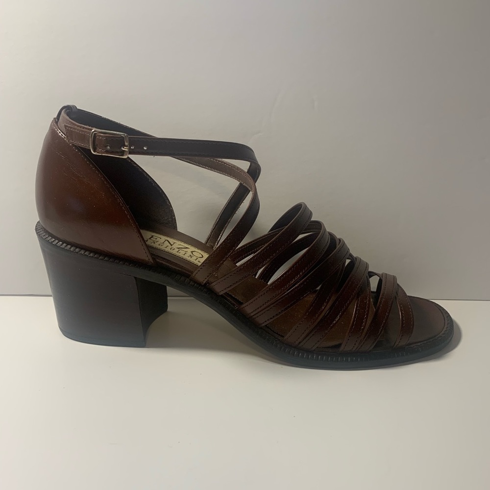 Enzo Angiolini brown leather sandals